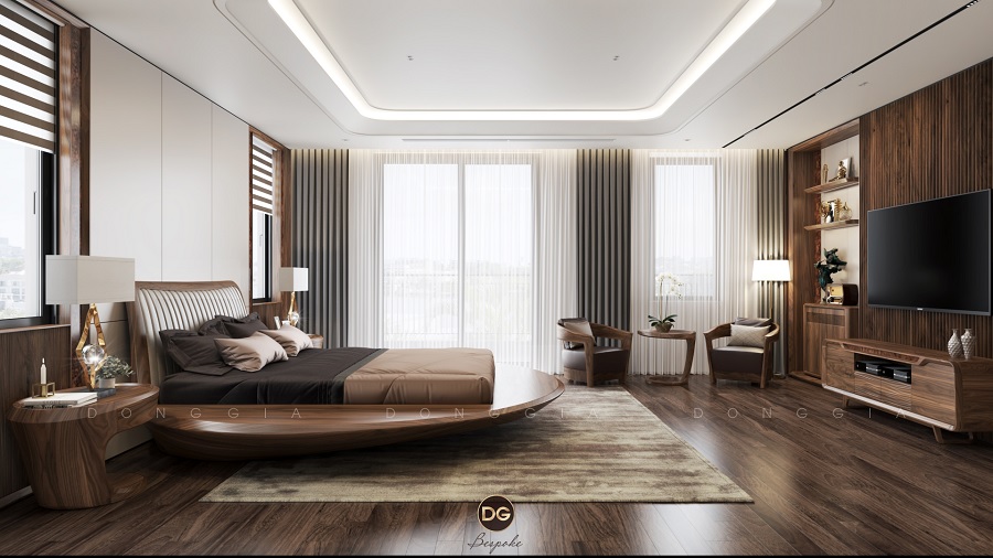 Mẫu thiết kế phòng ngủ đẹp bằng gỗ của Tuliart