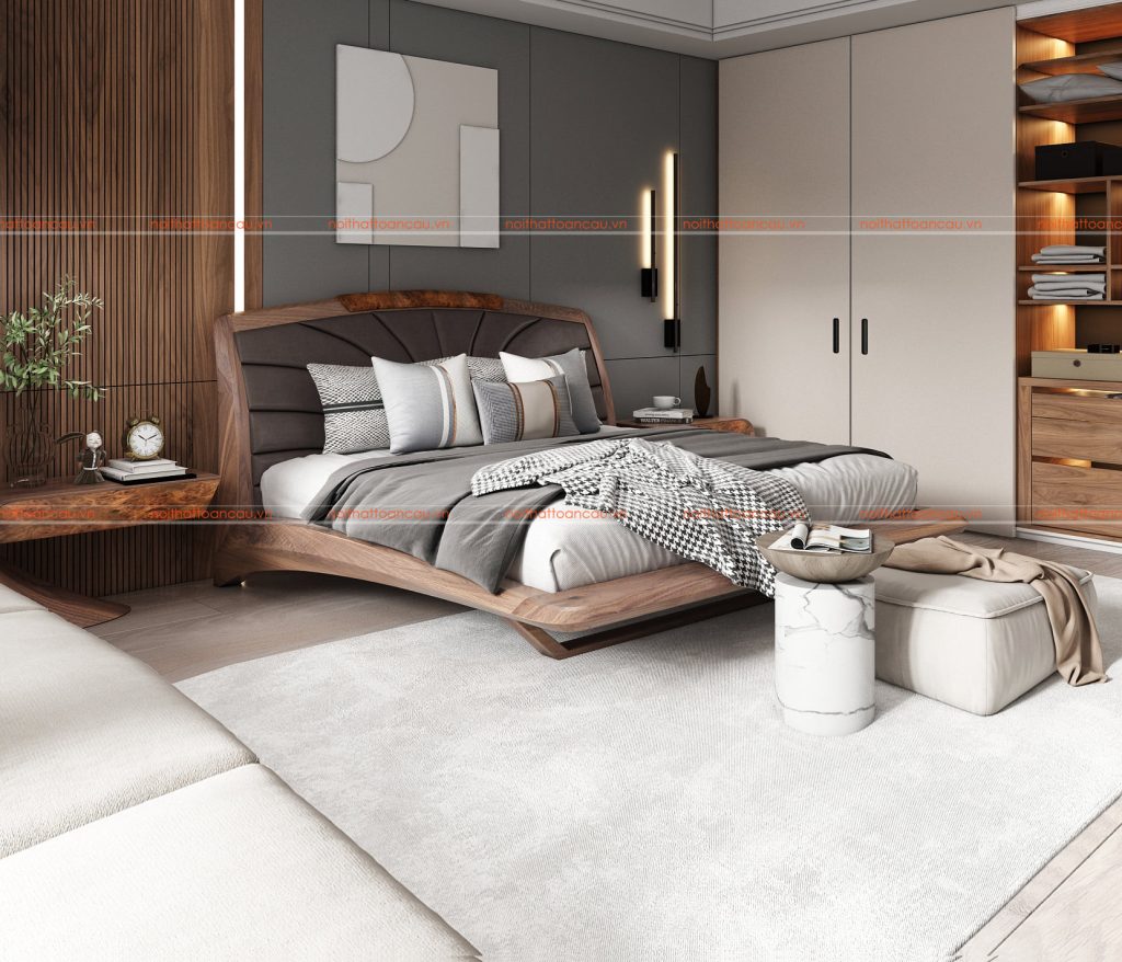 Mẫu nội thất phòng ngủ do Nội thất Toàn Cầu thiết kế có sự hài hòa về không gian