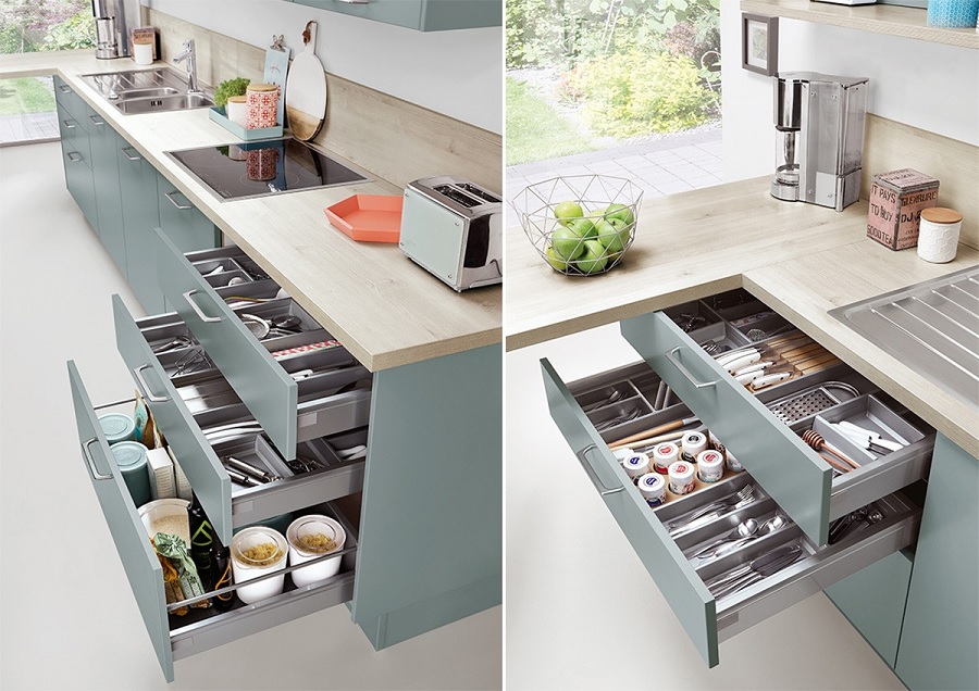 Sử dụng đồ nội thất thông minh giúp tối ưu không gian trống cho phòng bếp