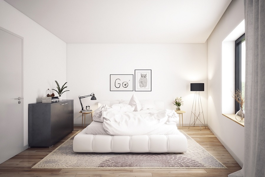 Nội thất phòng ngủ chung cư theo phong cách Scandinavian