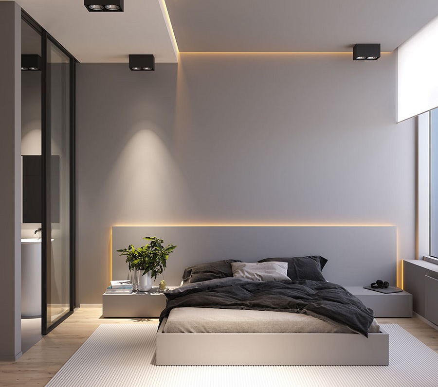 Thiết kế nội thất phòng ngủ hiện đại, tối giản