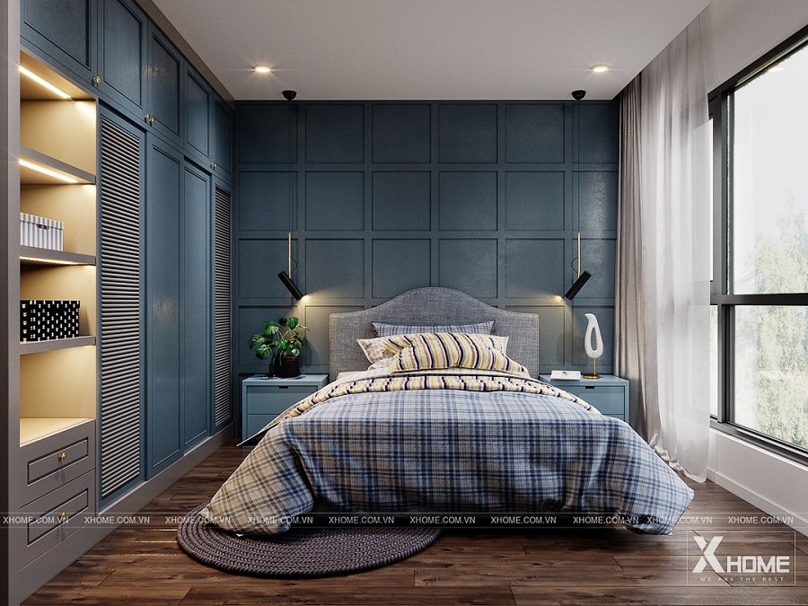 Mẫu thiết kế nội thất phòng ngủ theo phong cách sang trọng của XHOME Quảng Ninh
