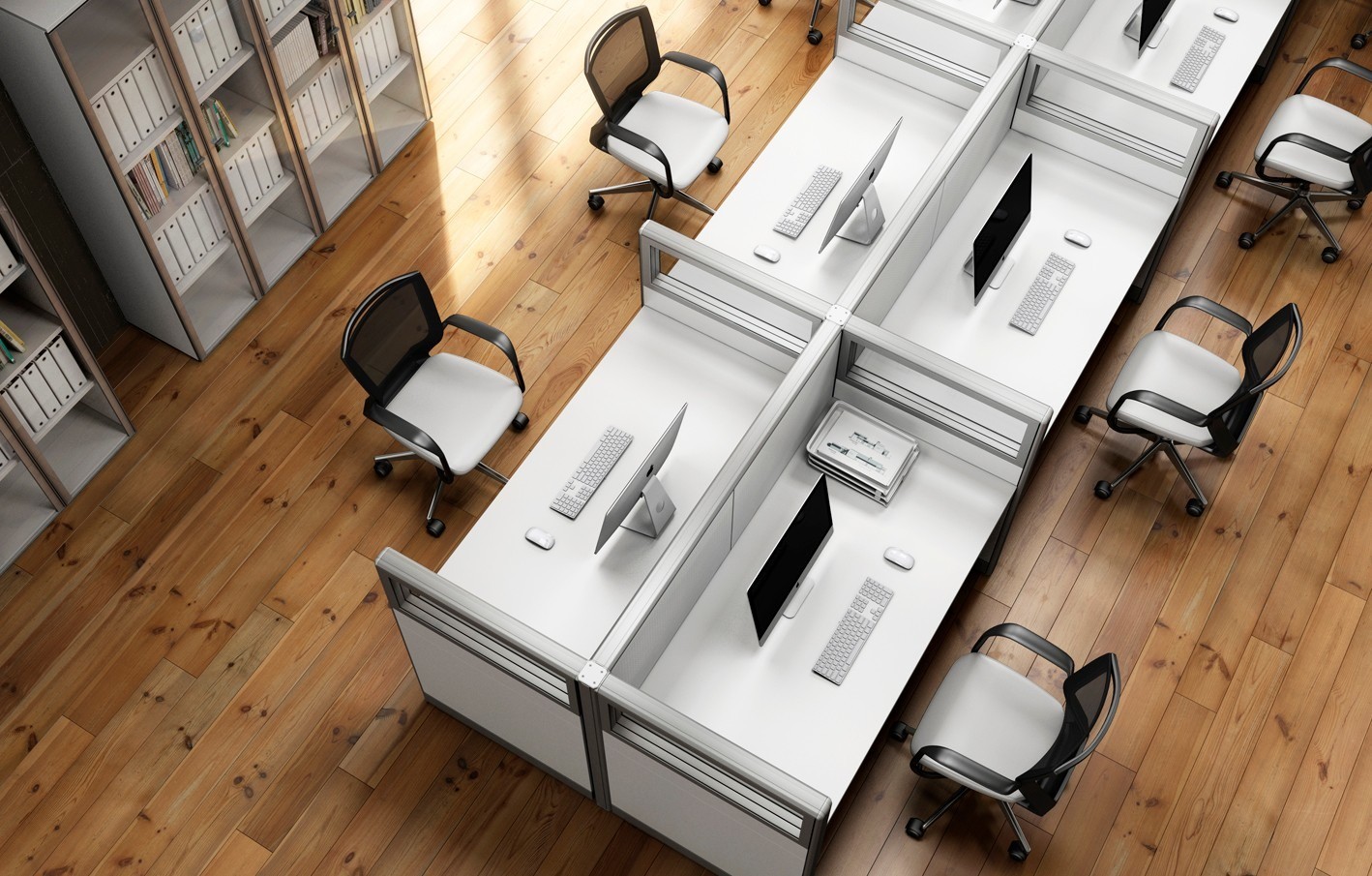 Các đồ nội thất đa năng có thiết kế đơn giản nhưng sử dụng màu sắc lại tinh tế giúp mang đến tính thẩm mỹ cao cho cả văn phòng