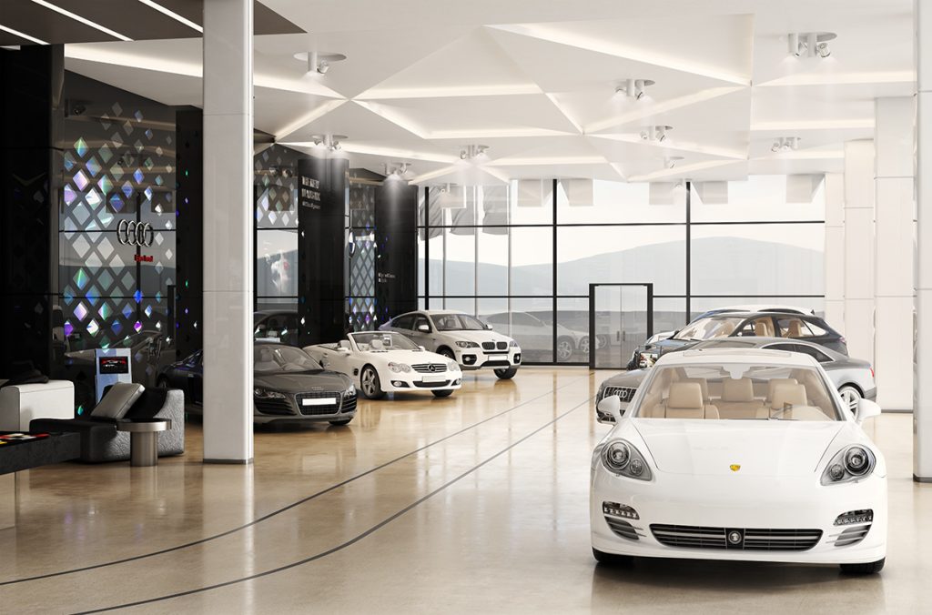 Mẫu thiết kế nội thất showroom ô tô của hãng Audi