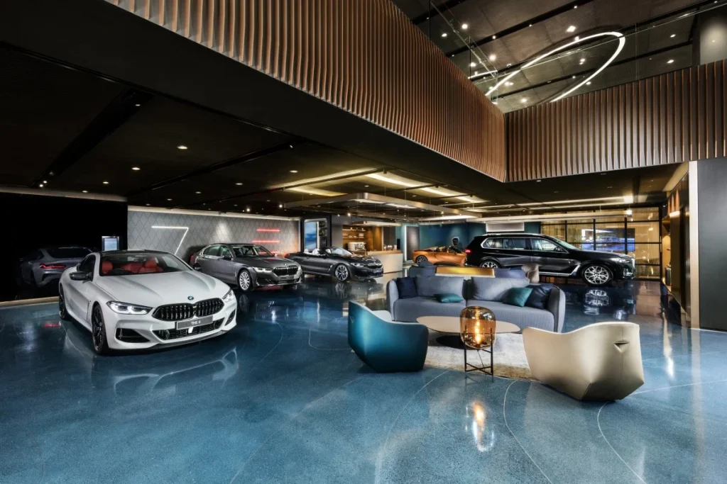 Mẫu thiết kế showroom trưng bày dành cho các sản phẩm xe hơi sang trọng của BMW